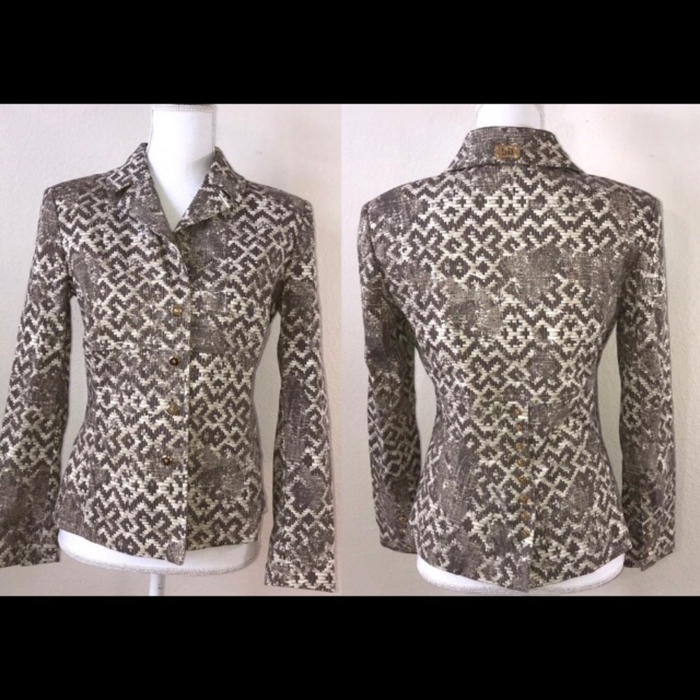St. John Sport by Marie Gray Aztec Print Jacket